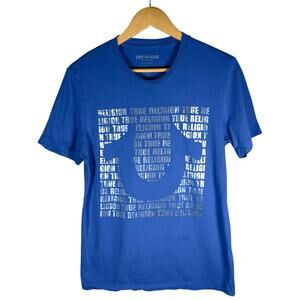 True Religion Silver Foil Horseshoe T-shirt Men’s S - Preppy Streetwear Designer